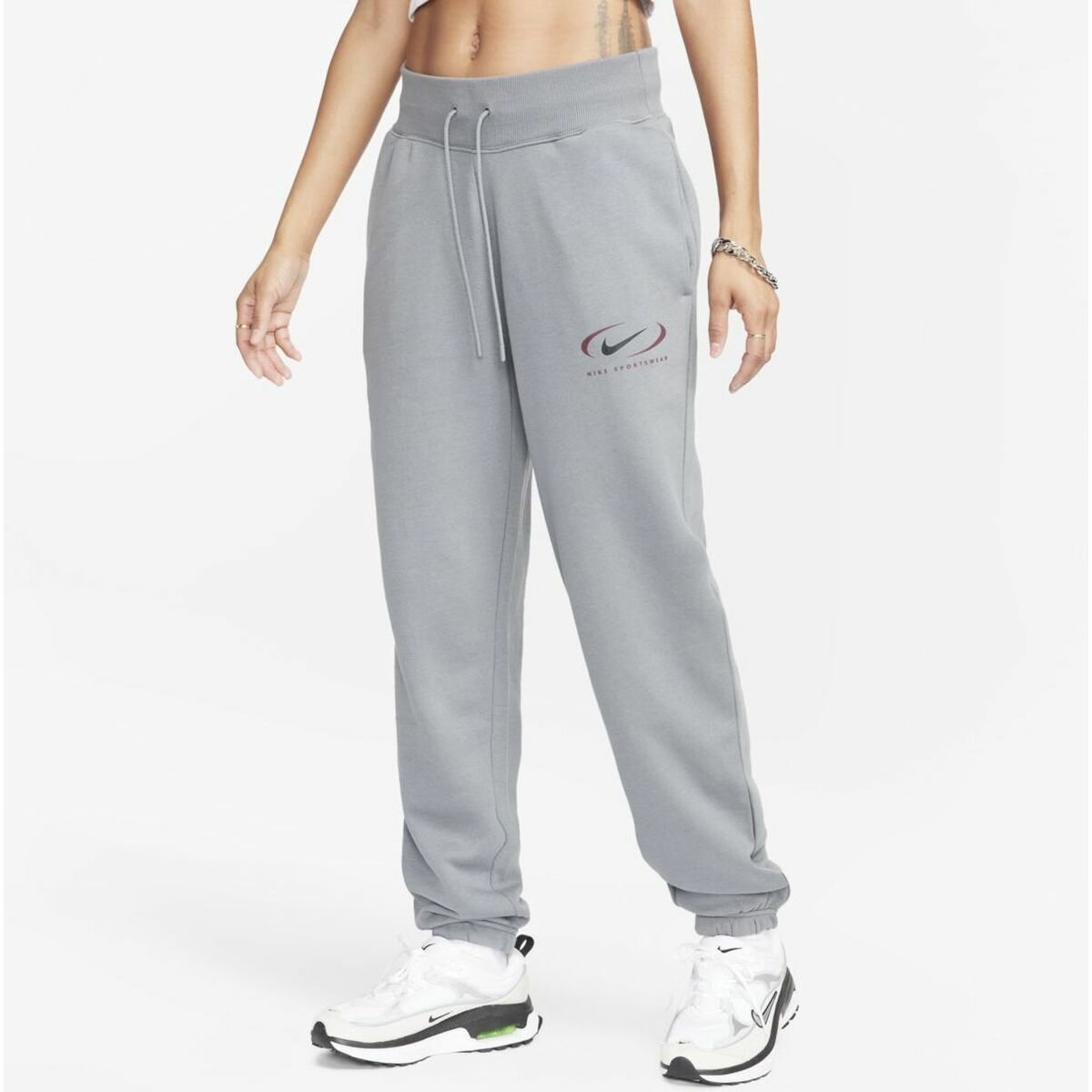 Брюки NIKE W NSW PHNX FLC HR OS PANT PRNT