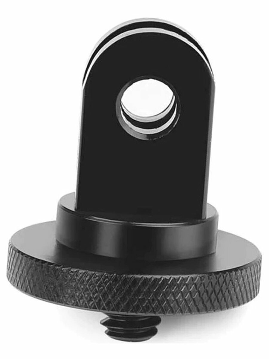 Металлический переходник для GoPro с резьбой 1/4 (M) (Черный) — фото 1