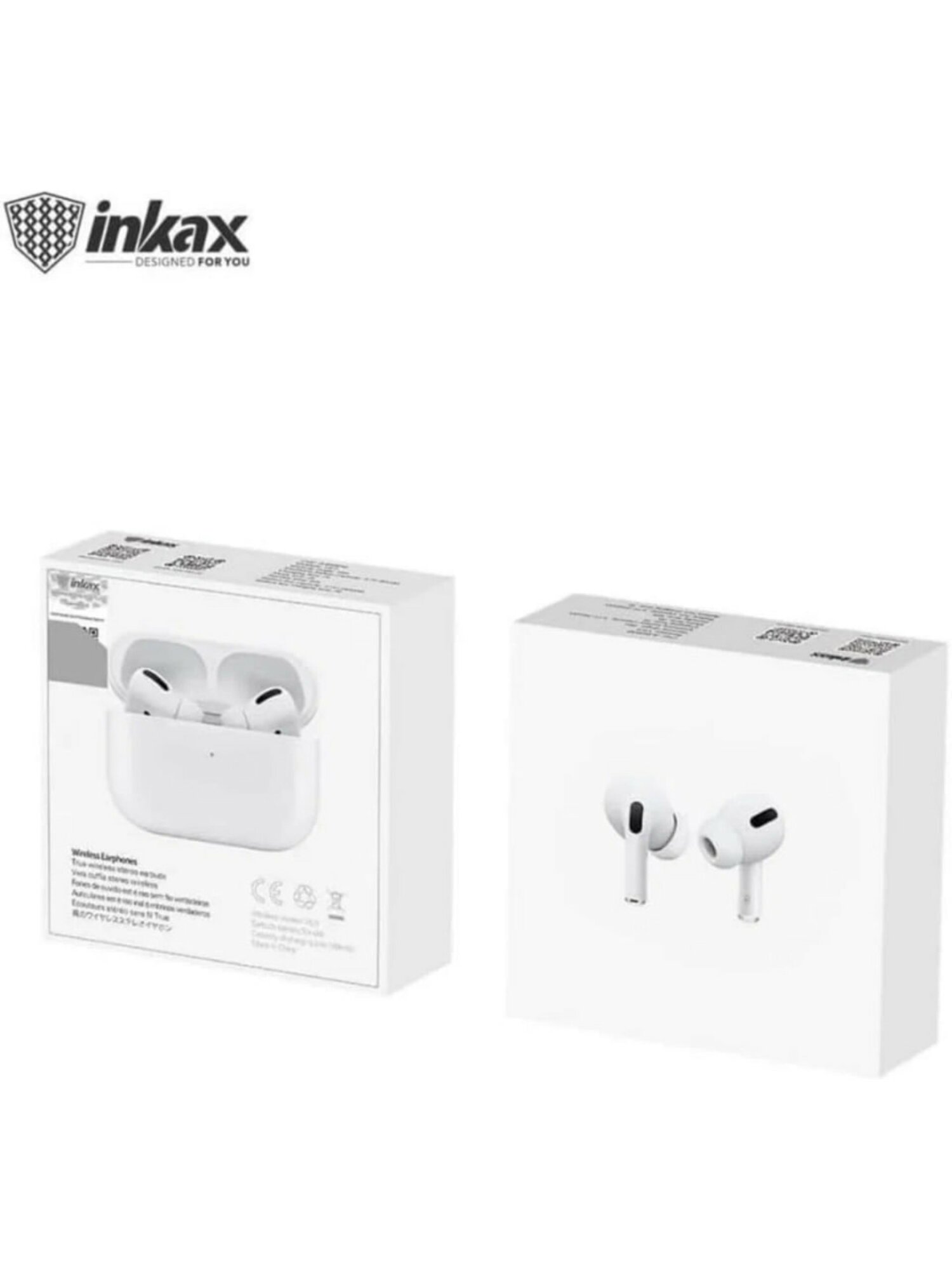 Наушники Ear Buds Pro Inkax T03, с шумодавом, Bluetooth 5.3, белые