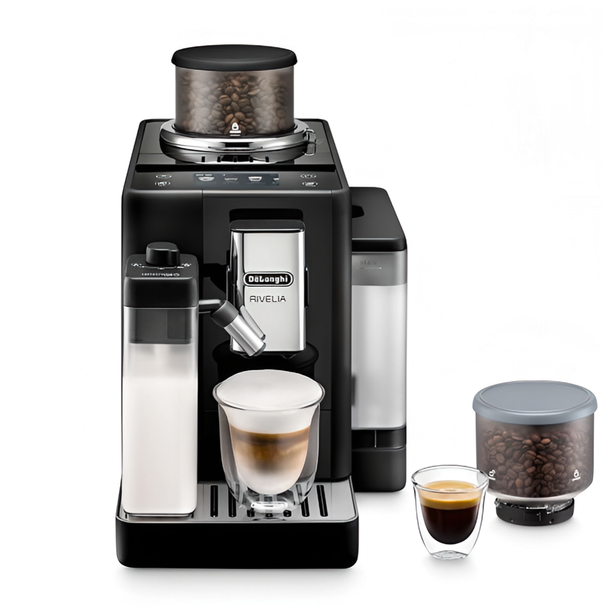 Кофемашина DeLonghi Rivelia EXAM440.55. B, сенсорное управление, 14 бар, 1.4 литра