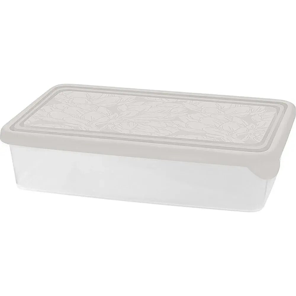 Контейнер для хранения продуктов «HELSINKI Artichoke» 0.9 л прямоугольный герметичный цвет пепельный жемчуг