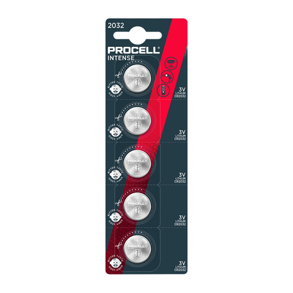 Батарейка DURACELL PROCELL INTENSE CR2032 BL5 (5) шт. в блистере, литиевая