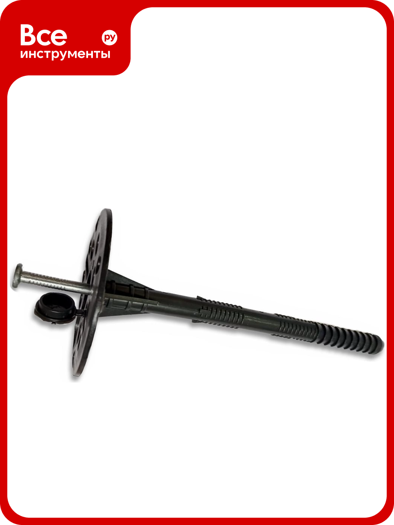 Дюбель для теплоизоляции с оц. гвоздем и колпачком INTERFIX ИЗР 10х140 300 шт 28991