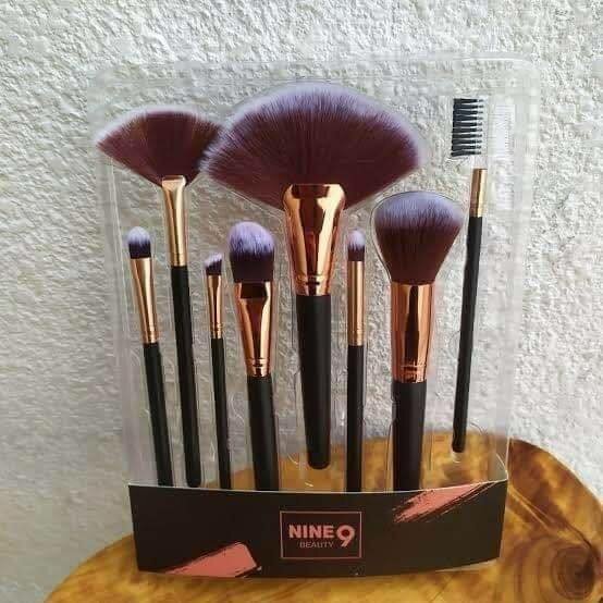 Набор кистей для макияжа, NINE 9 BEAUTY, 8 кистей в наборе. Black — фото 1