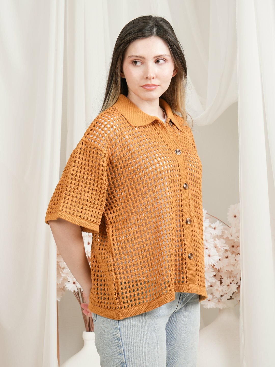 Кардиган Didov TRIKO 2452, размер 48-52, карамельный — фото 1