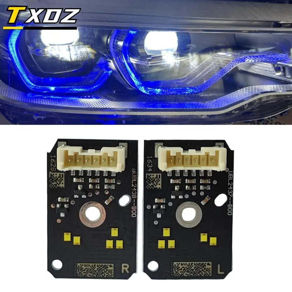 Комплект красных, синих, желтых светодиодных плат DRL для 18-20 BMW G30 G38 F90 M5 G31 G32 GT US EU Spec Адаптивные светодиодные фары для дневных видов спорта, Blue