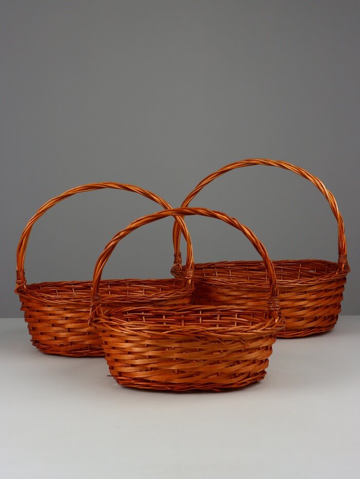 Набор корзин плетёных Garden, ива, 3 шт, натуральный