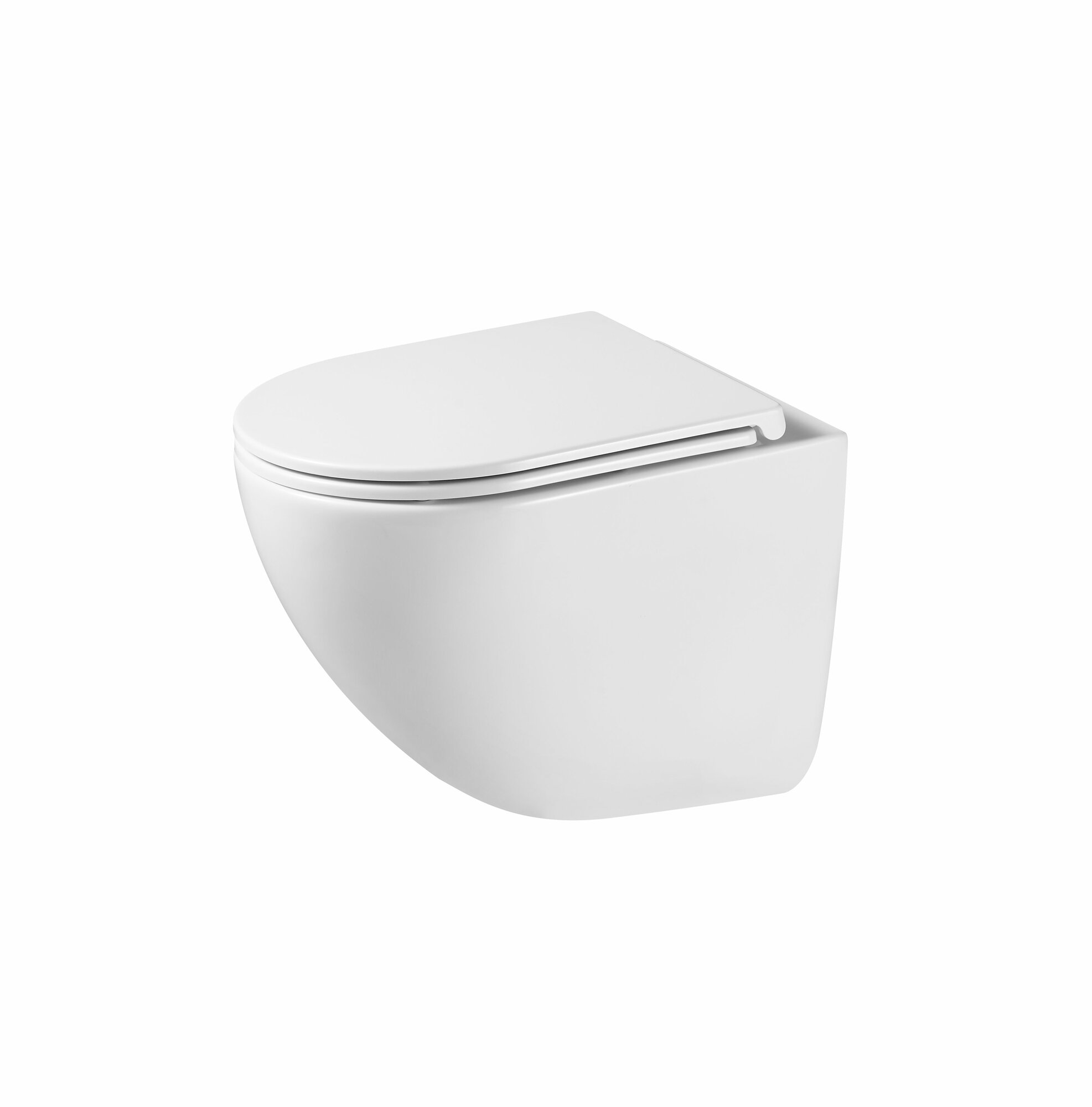 Унитаз подвесной Grossman GR-4455SQC (495х360х390) безободковый белый с тонкой крышкой микролифт смыв торнадо закрытое дно1 место