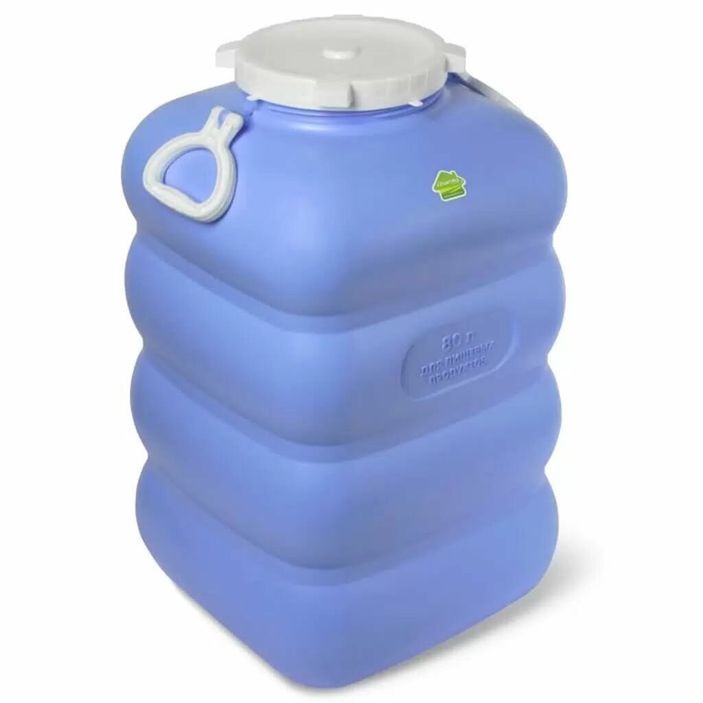 Бочка пищевая MARTIKA Гранде пластиковая 80 л прямоугольная с ручками фиолетовая