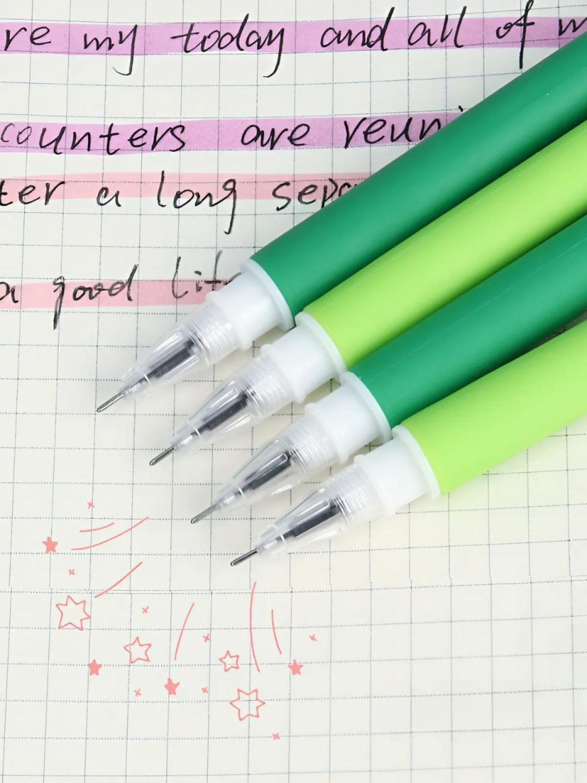 Ручка гелевая, синяя, 0,5 мм 5 штук — фото 1