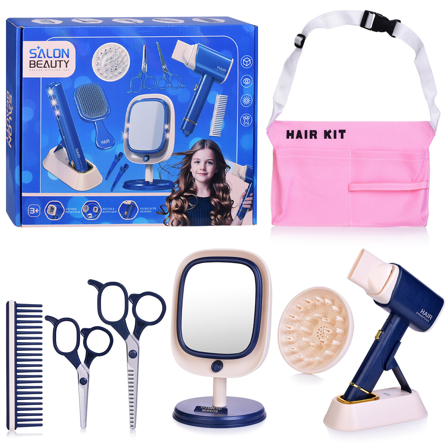 Набор стилиста 2903-1 "Салон красоты"работает от батареек в коробке