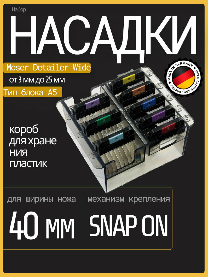 Набор металлических насадок Wahl стандарт A5 (8 шт.)