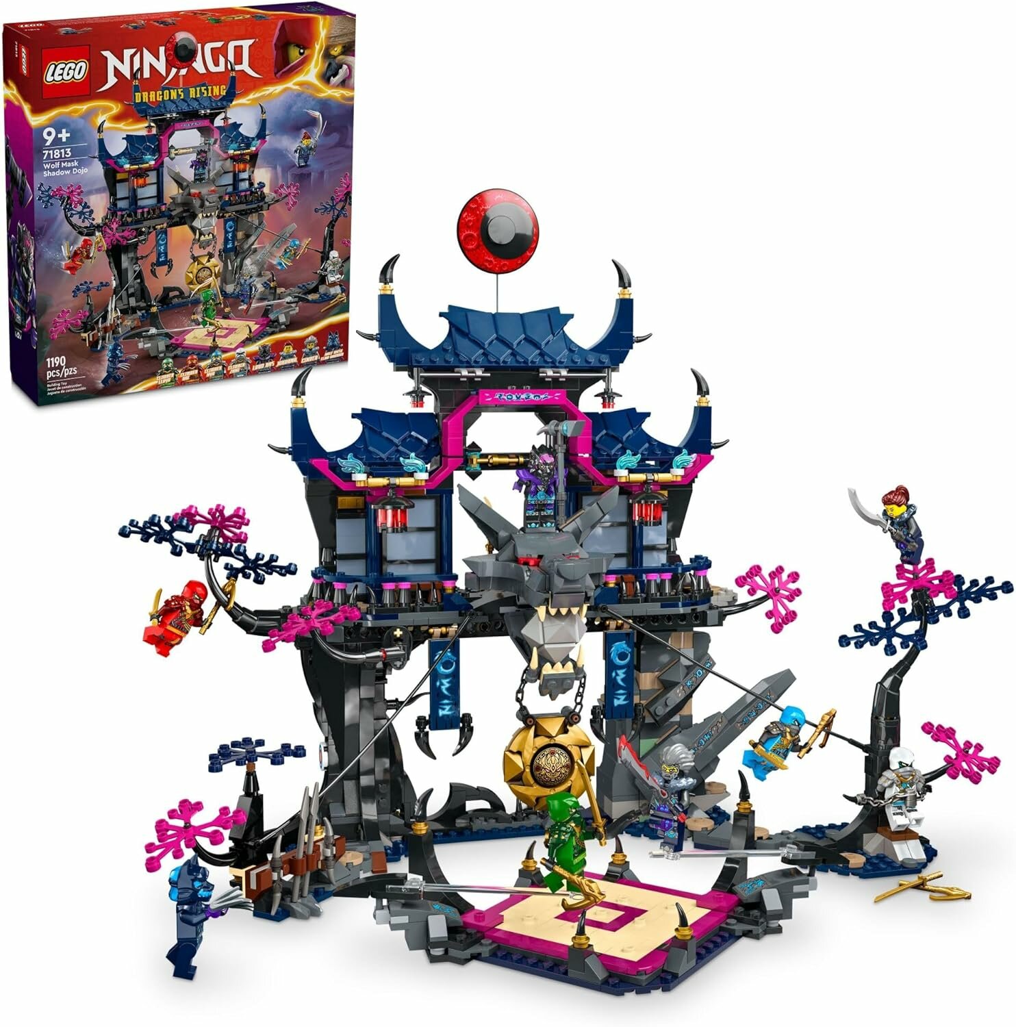 LEGO NINJAGO — Wolf Mask Shadow Dojo (71813) с 8 фигурками ниндзя