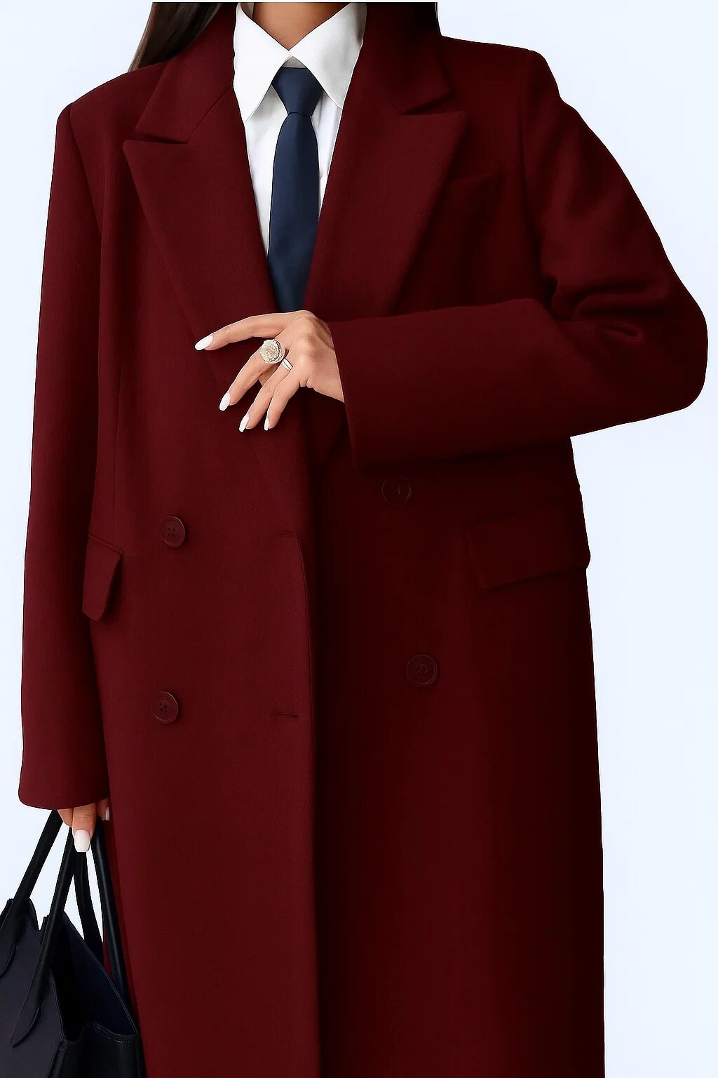 Пальто novae, размер 46, бордовый