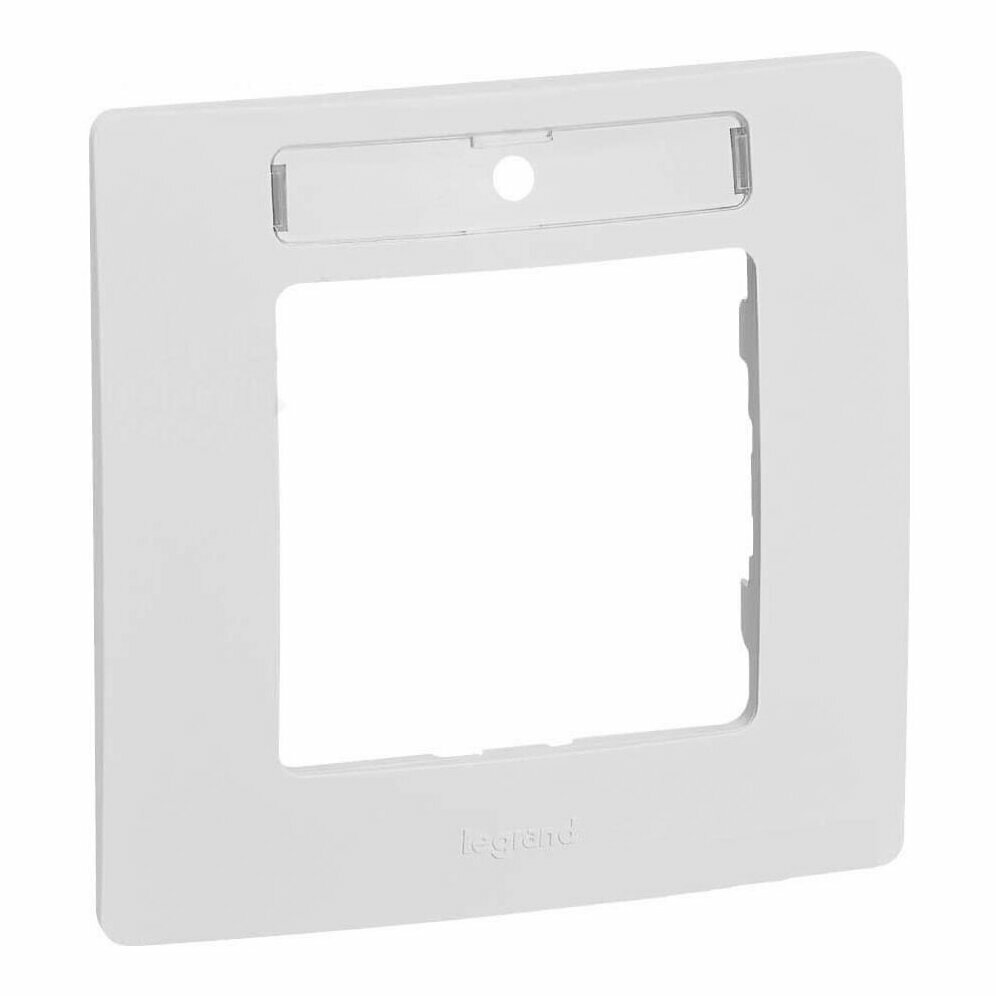 ETIKA Рамка 1-местная с держателем для маркировки белый IEK 672506 (1 шт.)