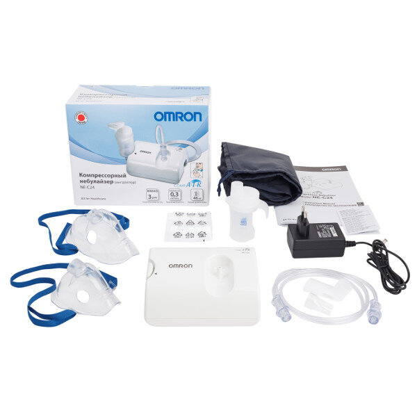 Изображение Ингалятор (небулайзер) компрессорный OMRON NE-C24 (NE-C801S-RU)