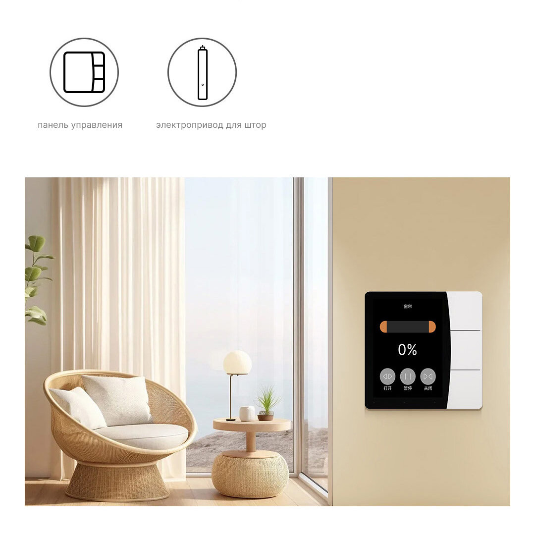 Экран Xiaomi Mi Home с интерфейсом управления для сенсорной панели Linptech