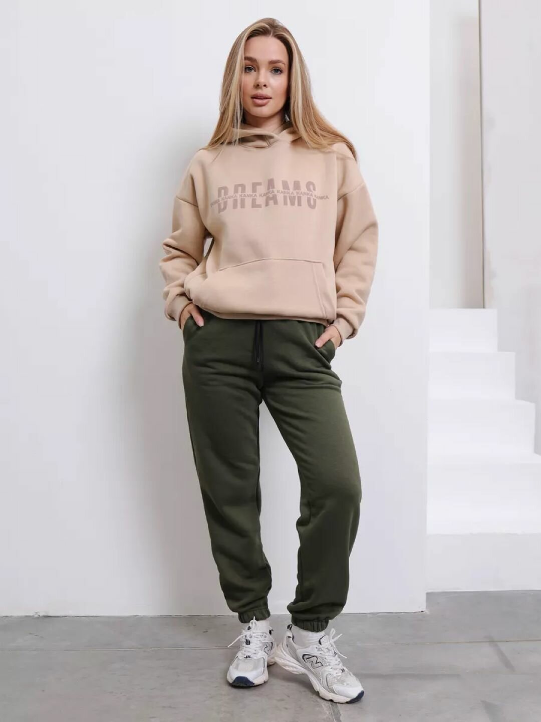 Брюки спортивные DNZ, размер 50, хаки