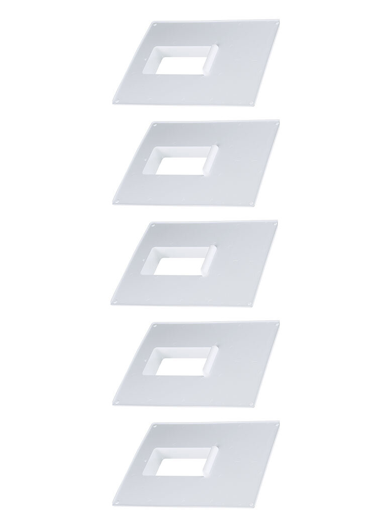 Площадка торцевая вертикальная ПТВ фланец 60х120 пластиковая для плоских воздуховодов 180х250 мм (5 шт.)