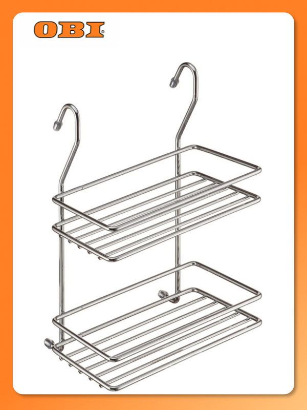 Полка двухъярусная LEMAX хром 280х130 мм