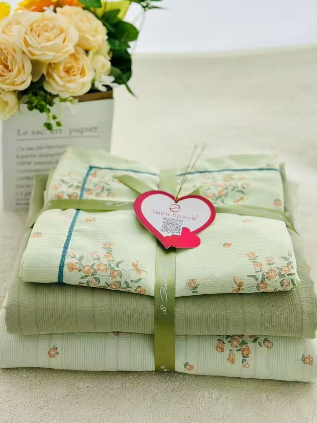 Набор постельного белья 2 спальный оригинальный комплект постель зеленый