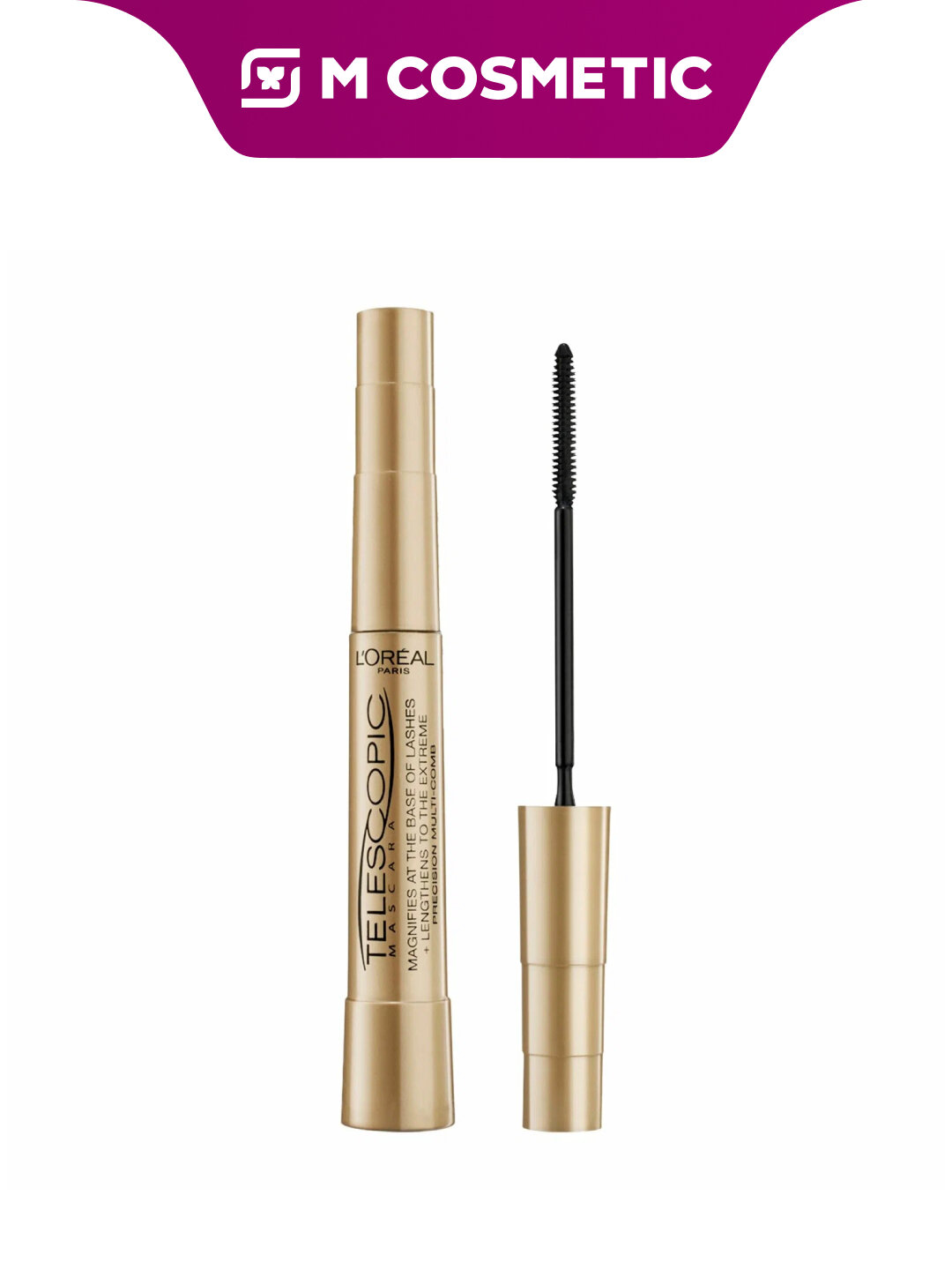 Тушь L'Oreal Telescopic, ультратонкая, для чувствительных глаз, 7 мл