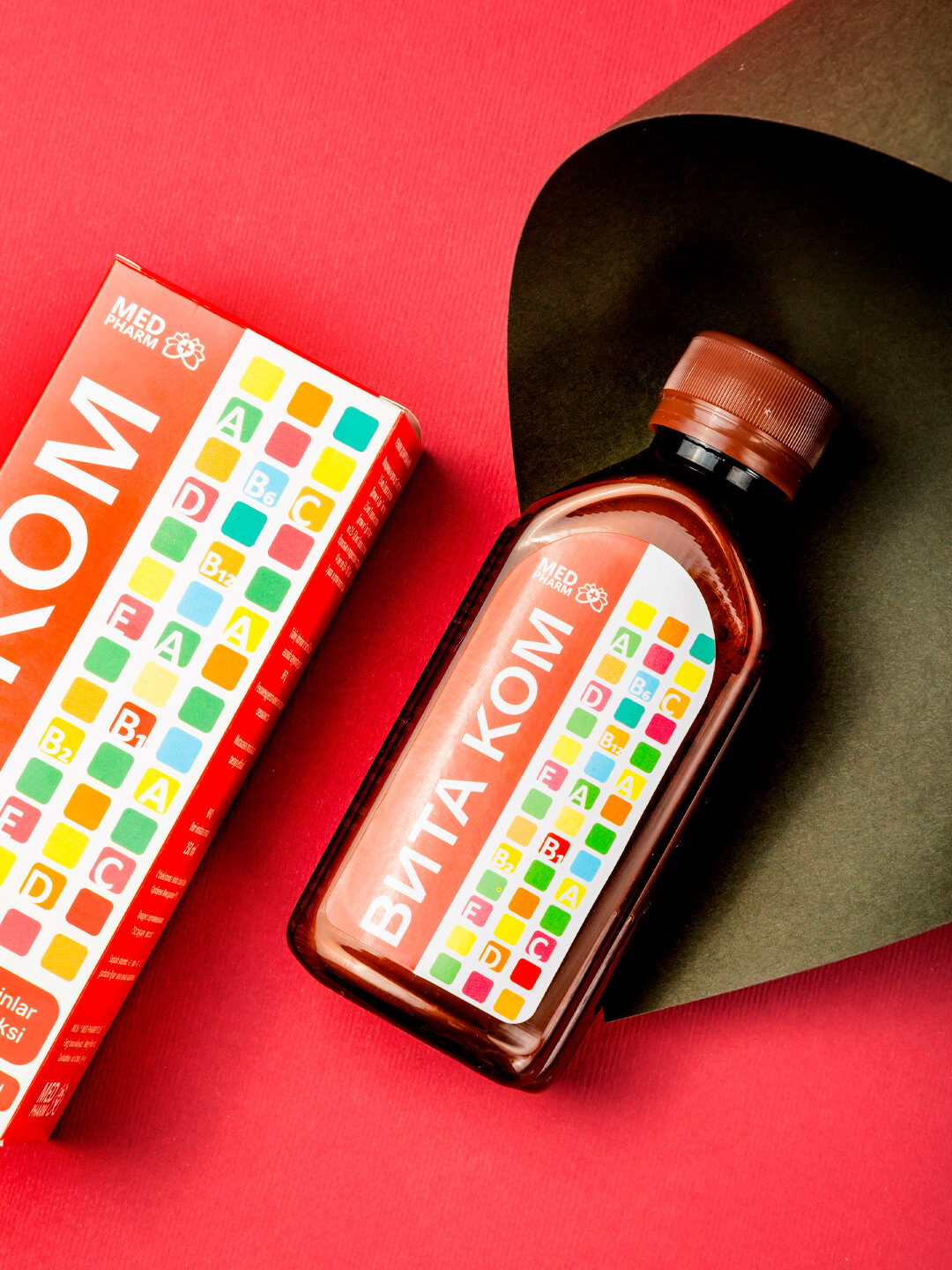 Комплекс мультивитаминов "Vitakom", для иммунитета, с витаминами A, C, E, B, D3