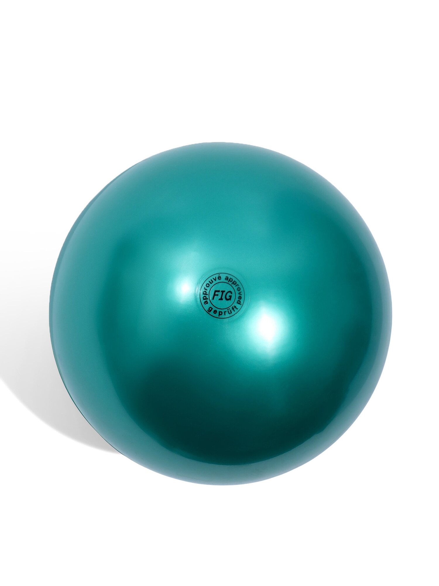 Мяч для художественной гимнастики Металлик, d=19 см, зелёный