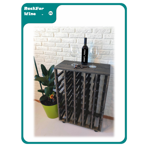фото Винный стеллаж rackforwine на 40 бутылок цвет черный стиль лофт craft_tools