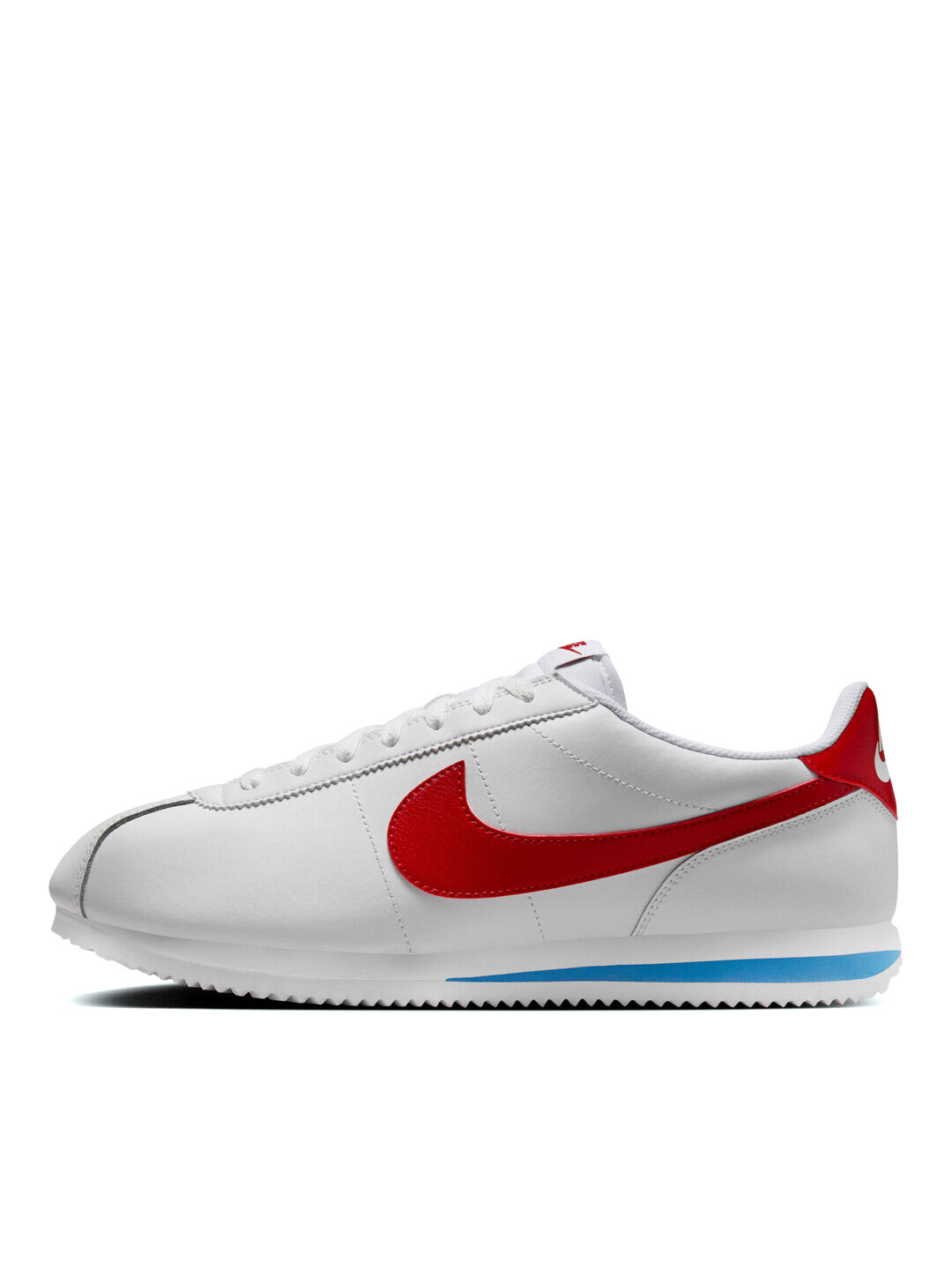 Кроссовки NIKE Cortez, размер 12.5 US, белый/красный/голубой — фото 1