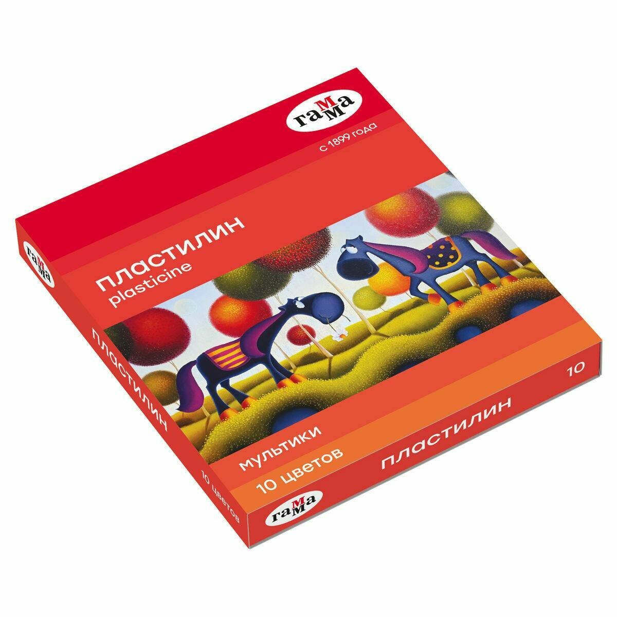 Пластилин " Гамма " Мультики, 10 цветов — фото 1