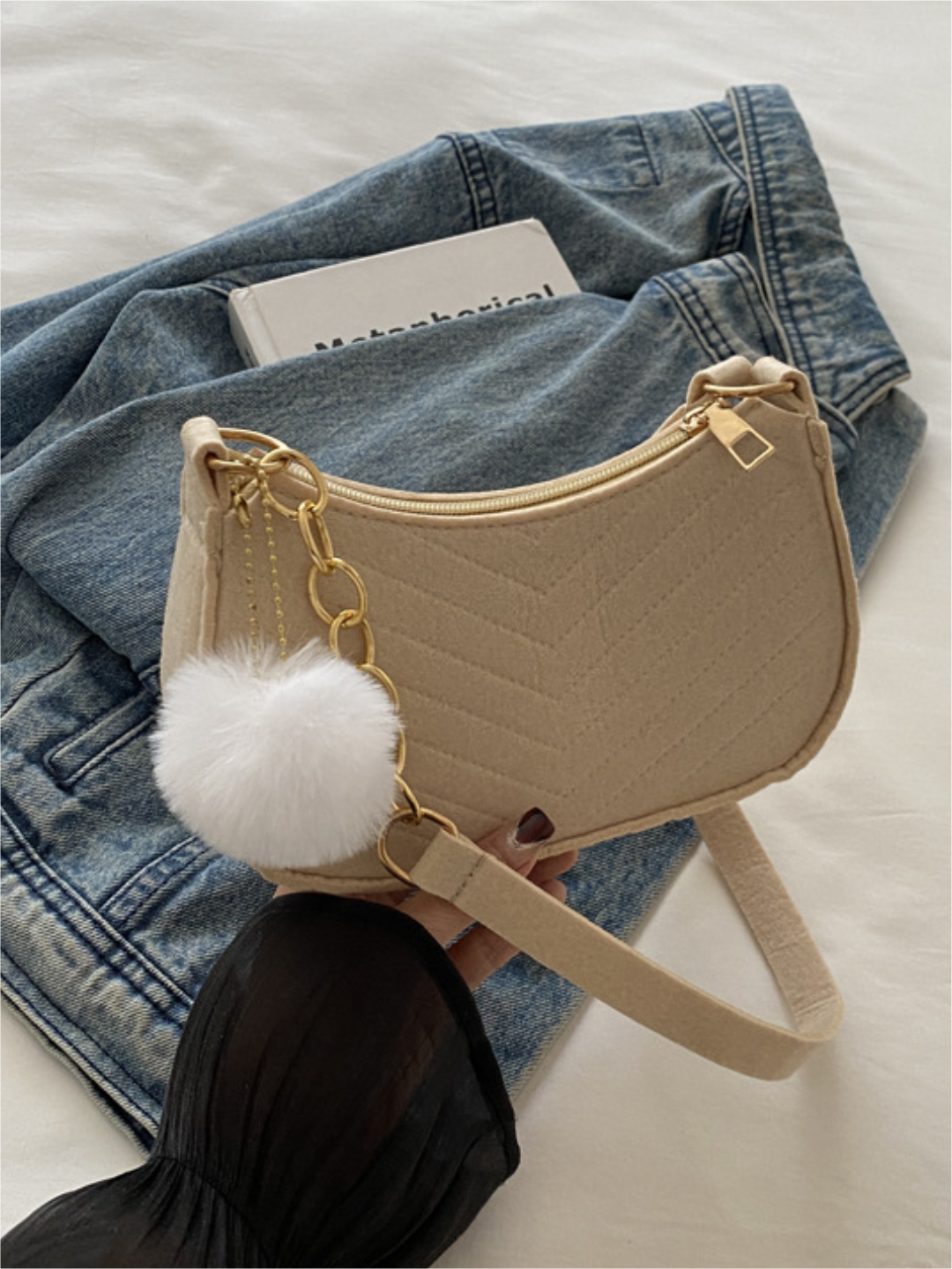 Сумка  сумочка, бежевая — фото 1