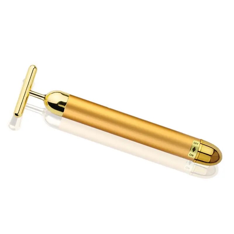 24K Gold Beauty Bar Face Massager Electric Vibrating Face Slimming Roller Face Lifting Body Facial Beauty Stick