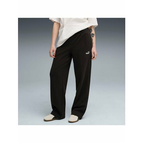 фото Брюки спортивные puma ess small no. 1 logo comfort straight pants fl op, размер xs, черный