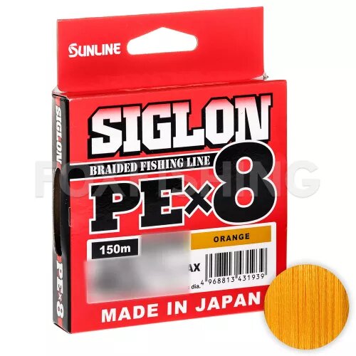 Плетёный шнур Sunline Siglon X8 150м. 0.209 ORANGE
