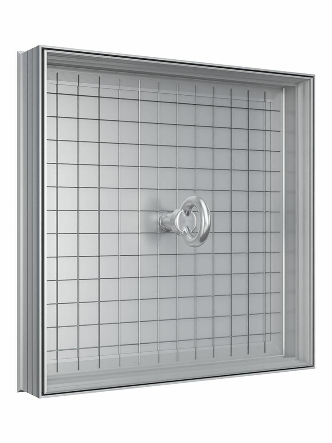 Люк ревизионный D Floor 300х300 напольный скрыт. монтаж алюминий EVECS