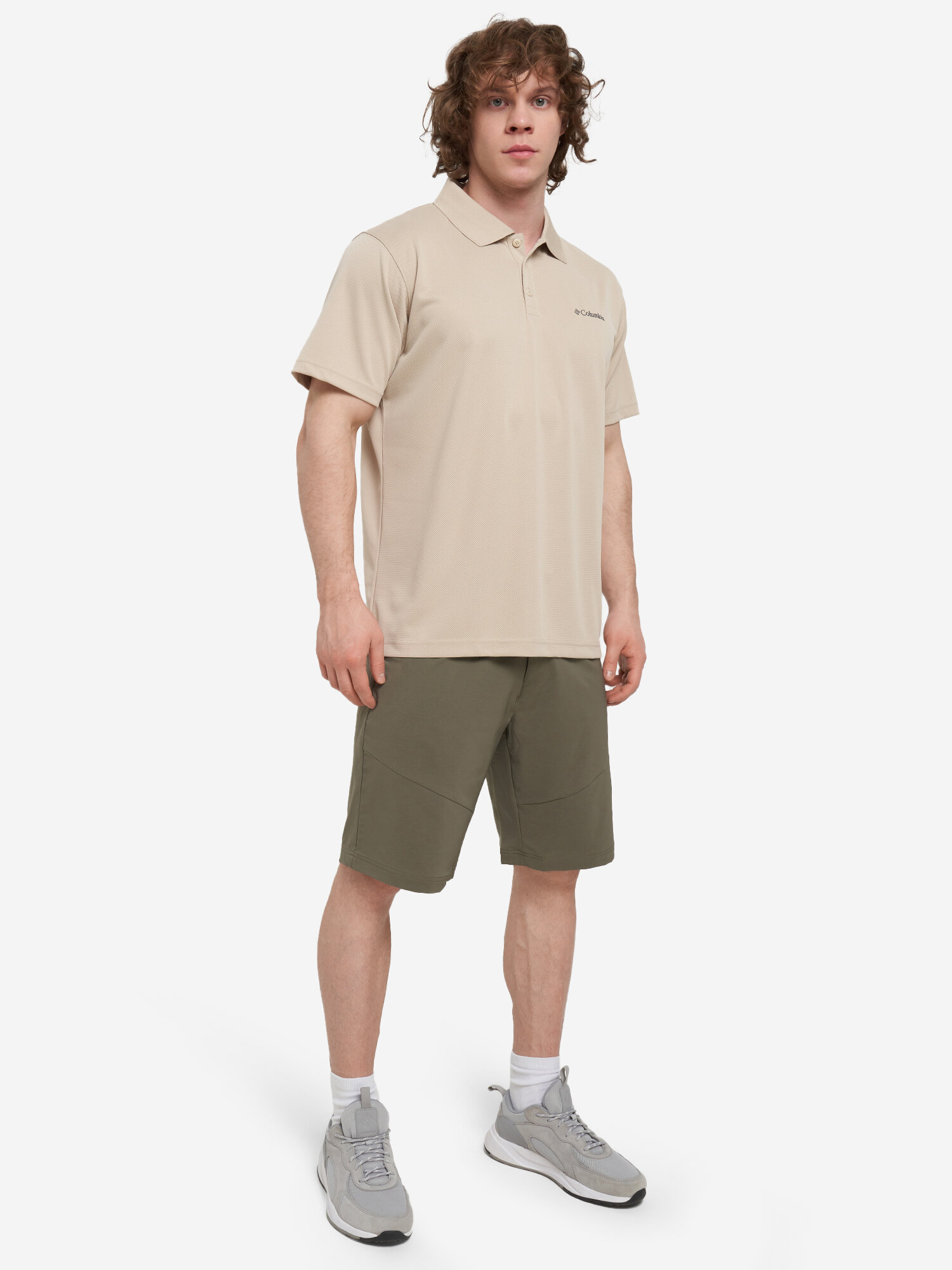 Поло спортивное Columbia, размер XXL, бежевый — фото 1