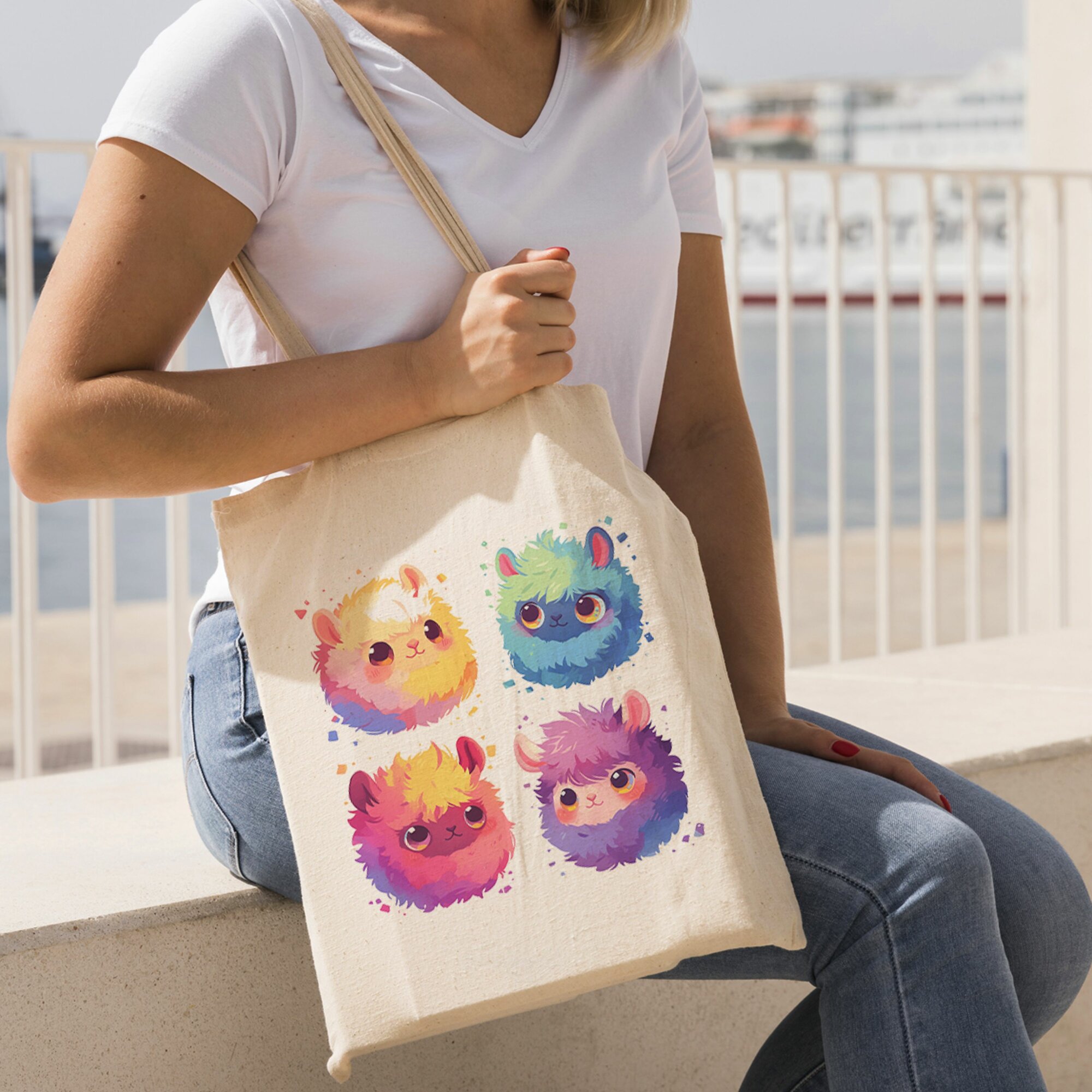 Сумка шоппер Gerasim, голубой, розовый — фото 1