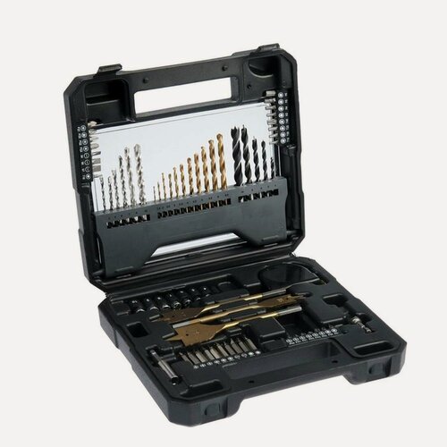 Изображение товара Набор универсальный тундра, сверла по дереву, бетону, металлу, биты, торц. головки, 70 шт.