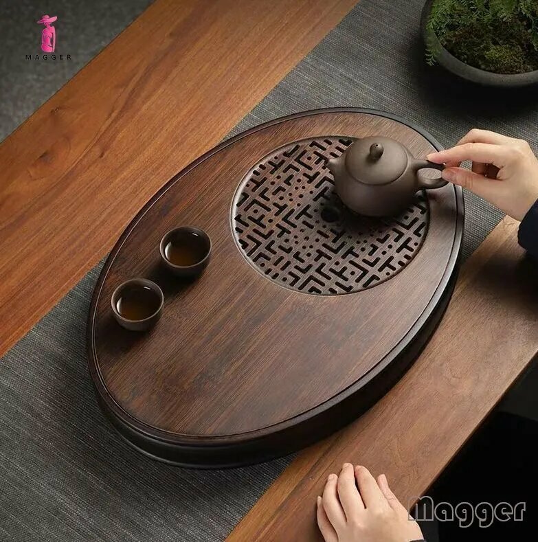 Чабань Kitchen Profi, овальная, бамбуковая, 20.5x5 см, коричневый, 1 шт