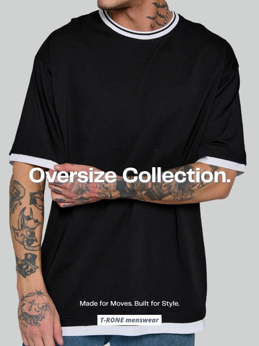 Футболка T-RONE menswear, размер 50, черный