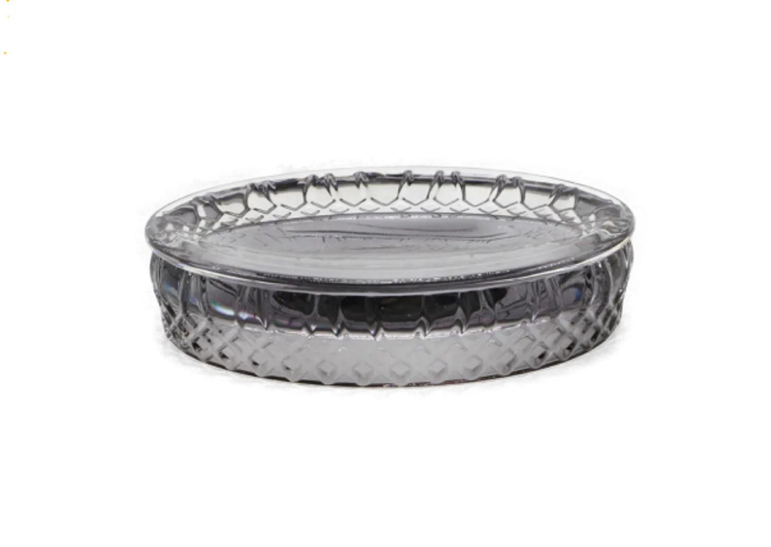 Мыльница Proffi Home  GRAY CRYSTAL   стекло  для ванной  для кускового мыла  серый дымчатый