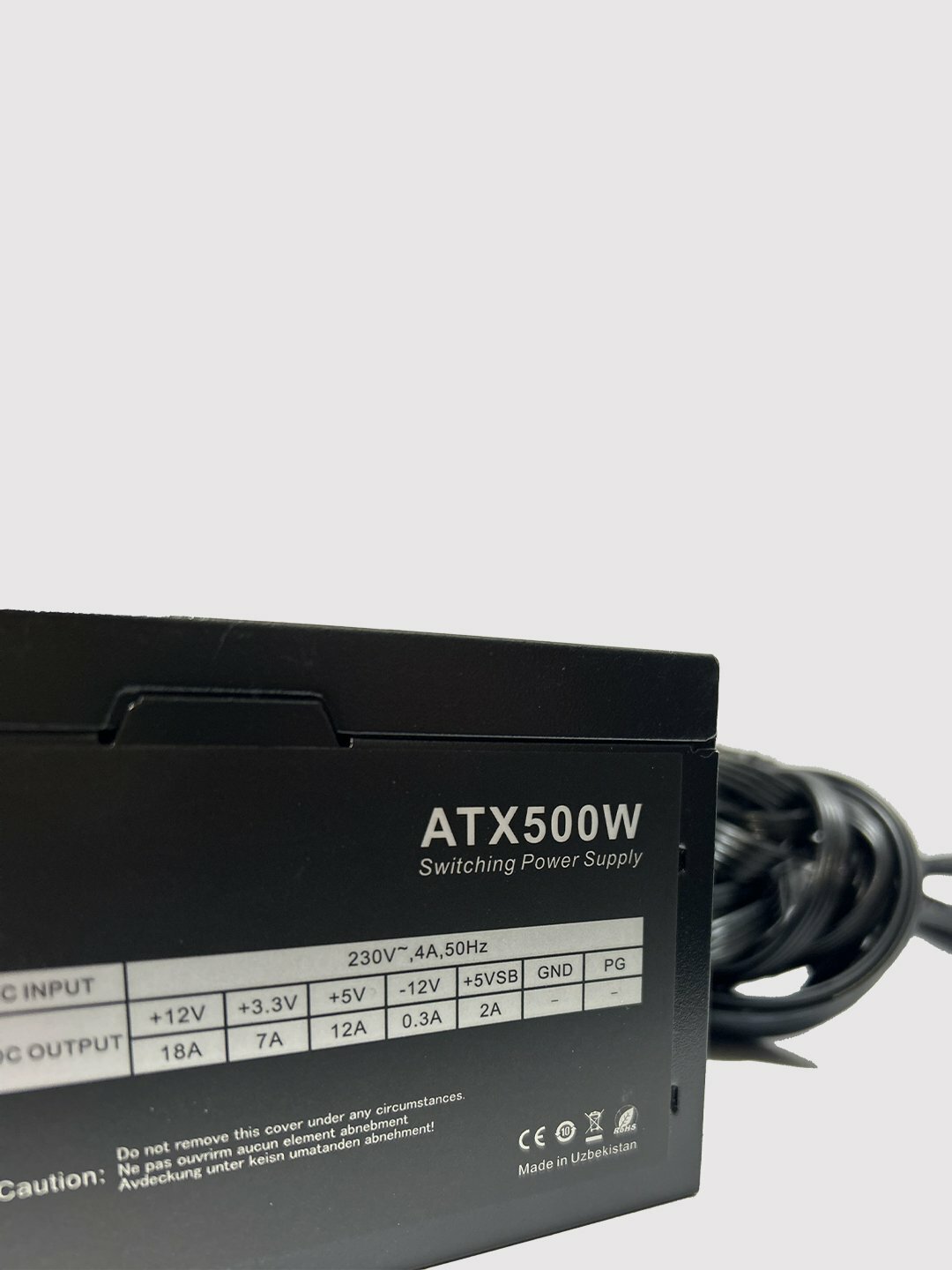 Блок питания Hanson ATX500W, 500 Вт, ATX формат, черный, 230В
