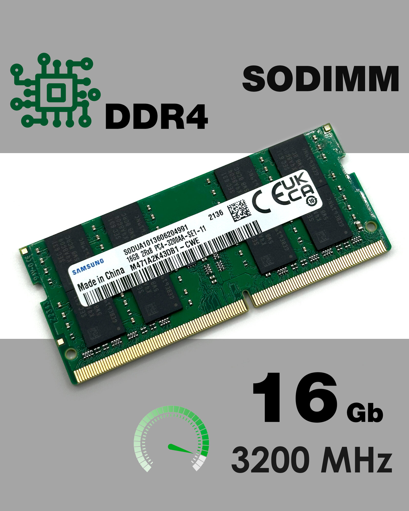 Оперативная память samsung ddr4 16gb 1rx8 pc4 2666v — купить по