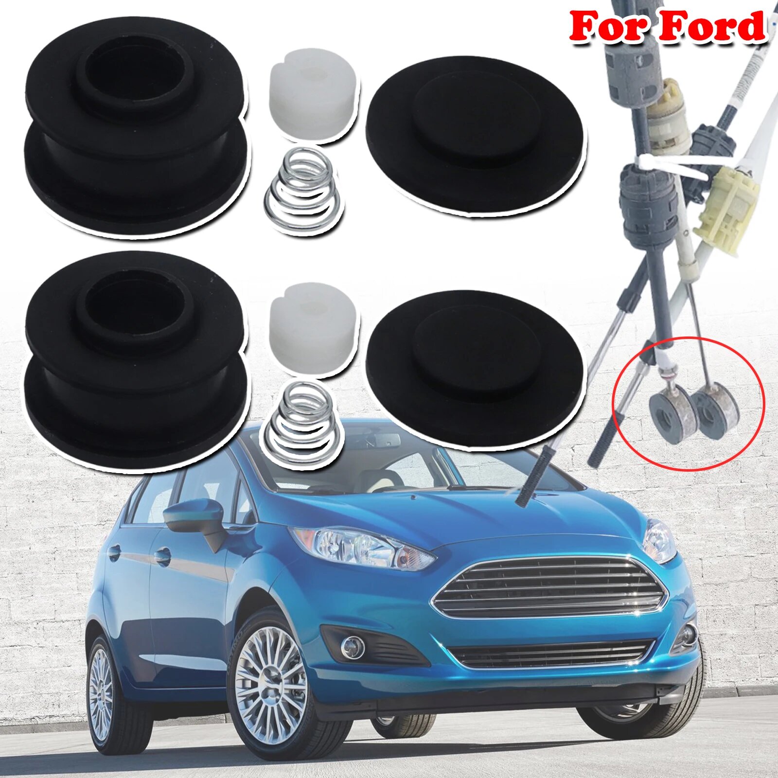 2 шт. трос переключения передач для Ford Focus MK2 MK3 C346 Fiesta MK5 C-Max Transit Fusion рычаг концевой тяги селектора соединительная втулка, For C-Max 2004-2010