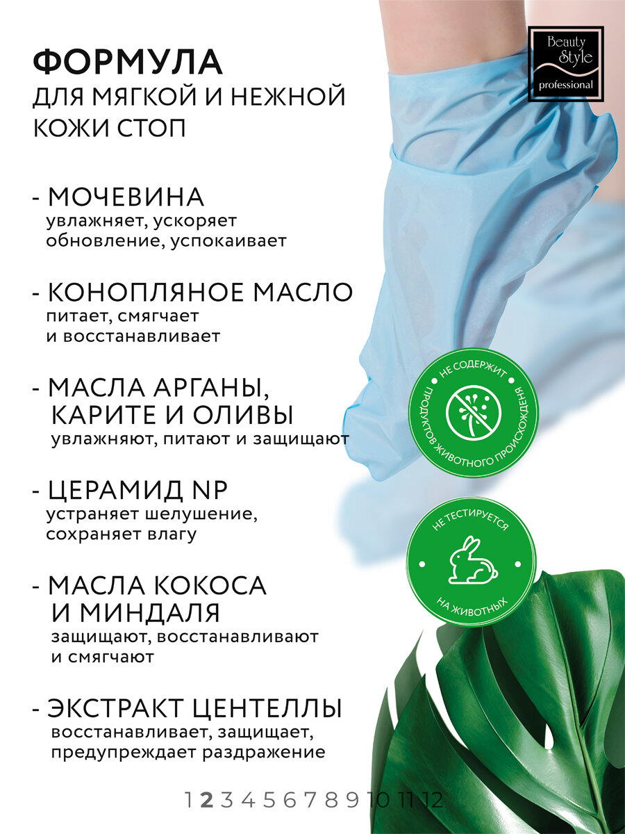 Картинки Beauty Style, Маска для ног носочки педикюрные увлажняющие