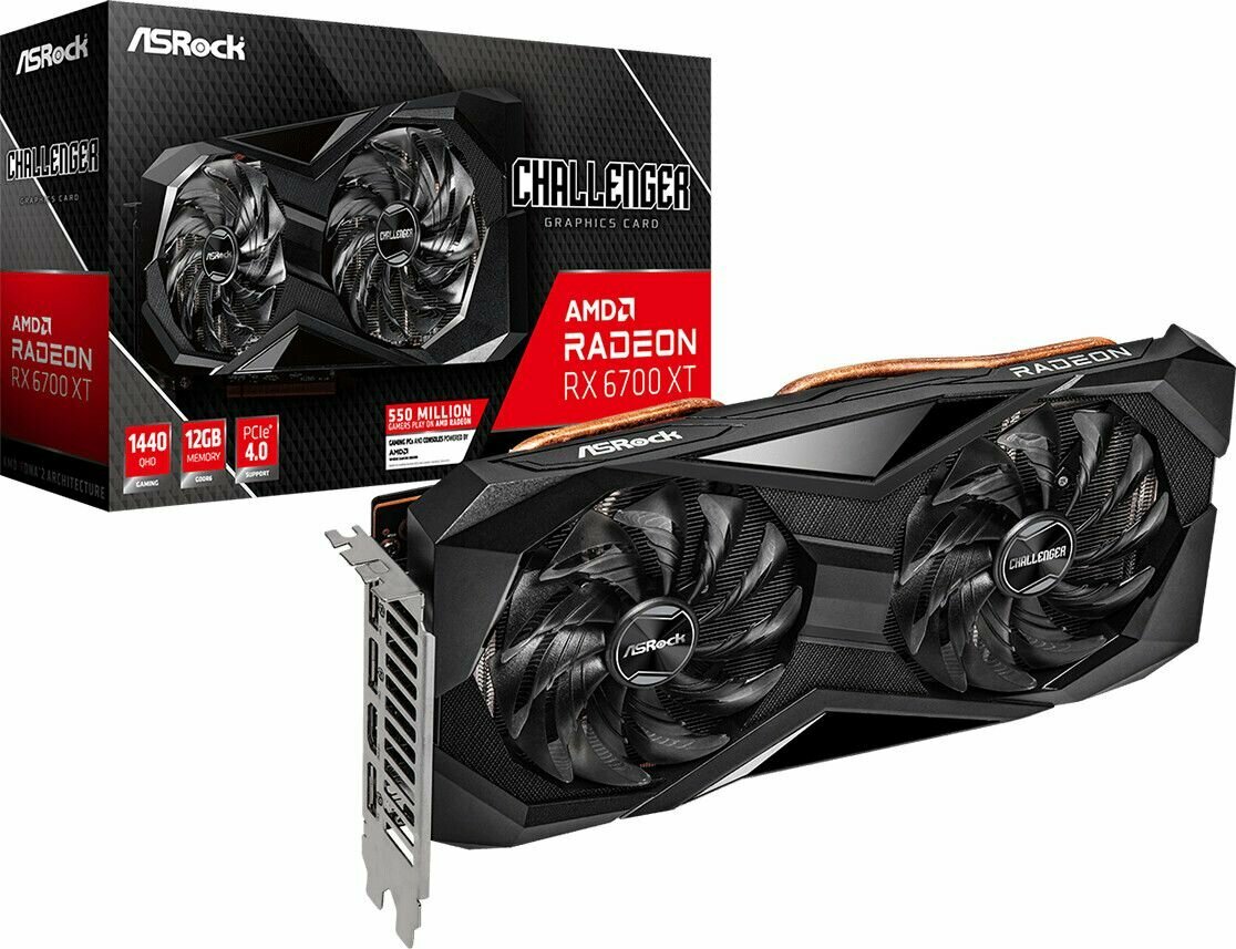 Видеокарта ASRock AMD Radeon RX 6700 XT Challenger. Товар уцененный