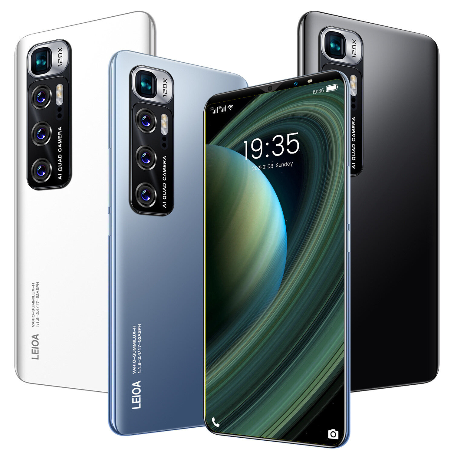 Смартфон M10plus, европейский стандарт, серо-голубой, длительное время автономной работы — фото 1