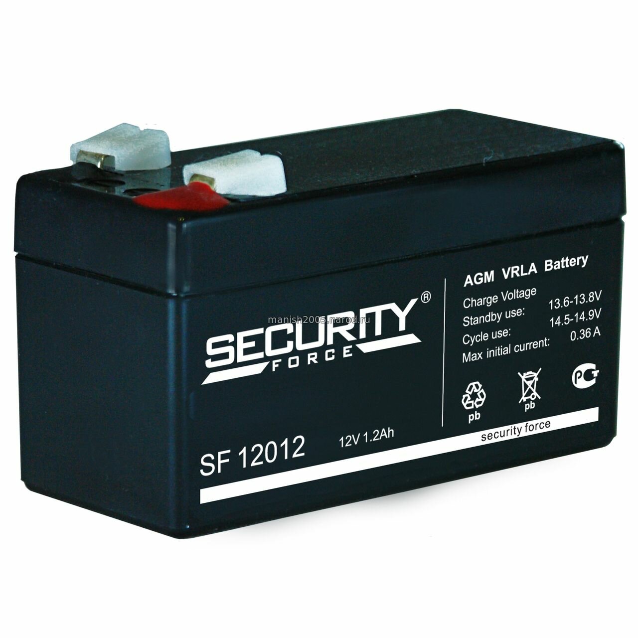 Аккумулятор ОПС 12В 1.2А. ч SF 12012 Security Force 4614030010003