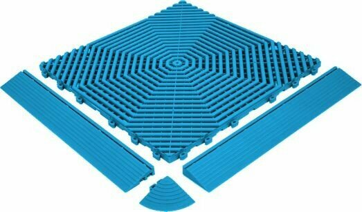 Бордюр для покрытия Helex для бассейна 46x6x18 см голубой
